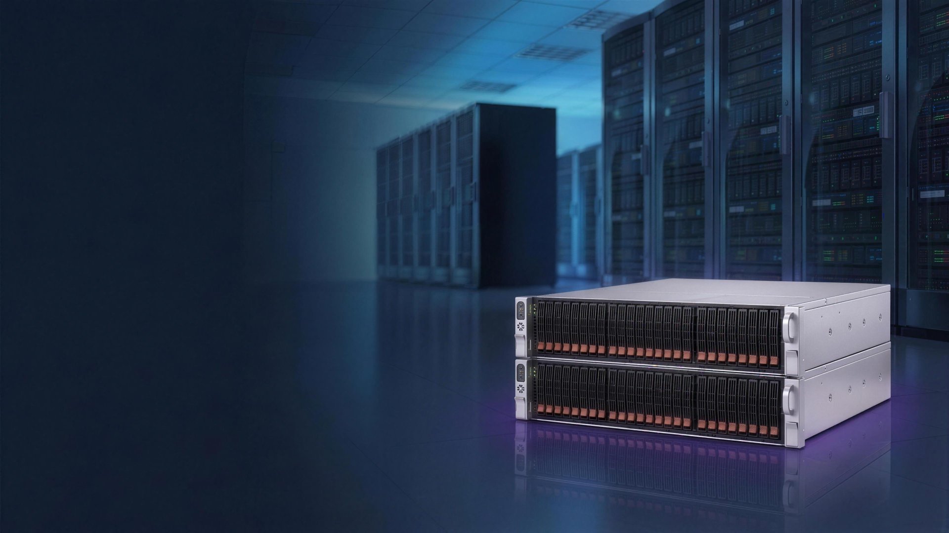 terraXaler HCI: zwei baugleiche Supermicro-Cluster-Nodes als Paar, betrieben von badata